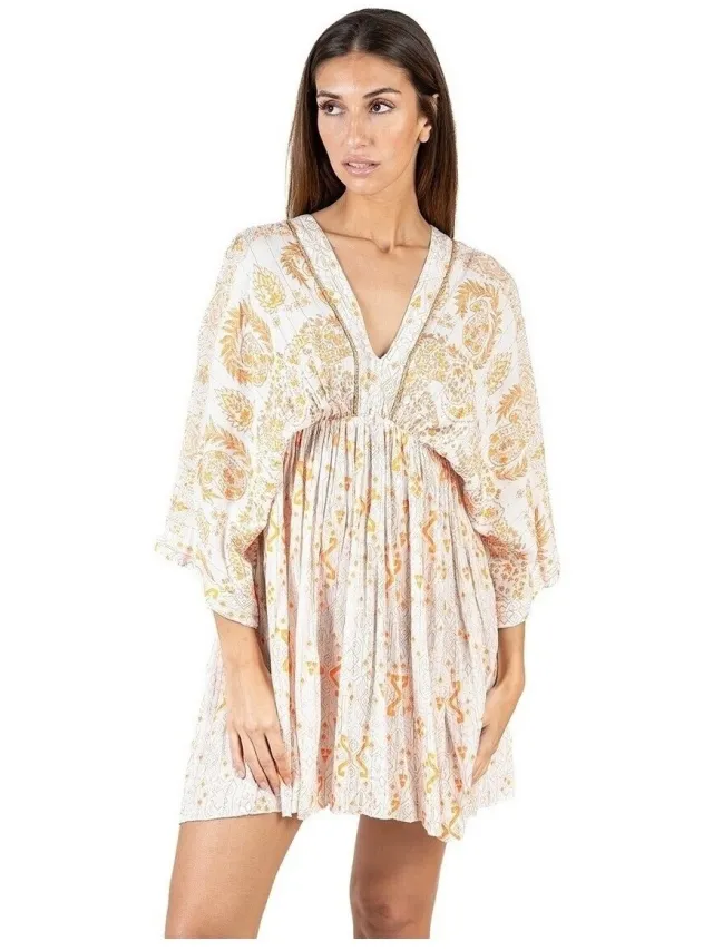 Isla Bonita By Sigris Korte Jurk Isla Bonita By Sigris Korte Jurk Beige