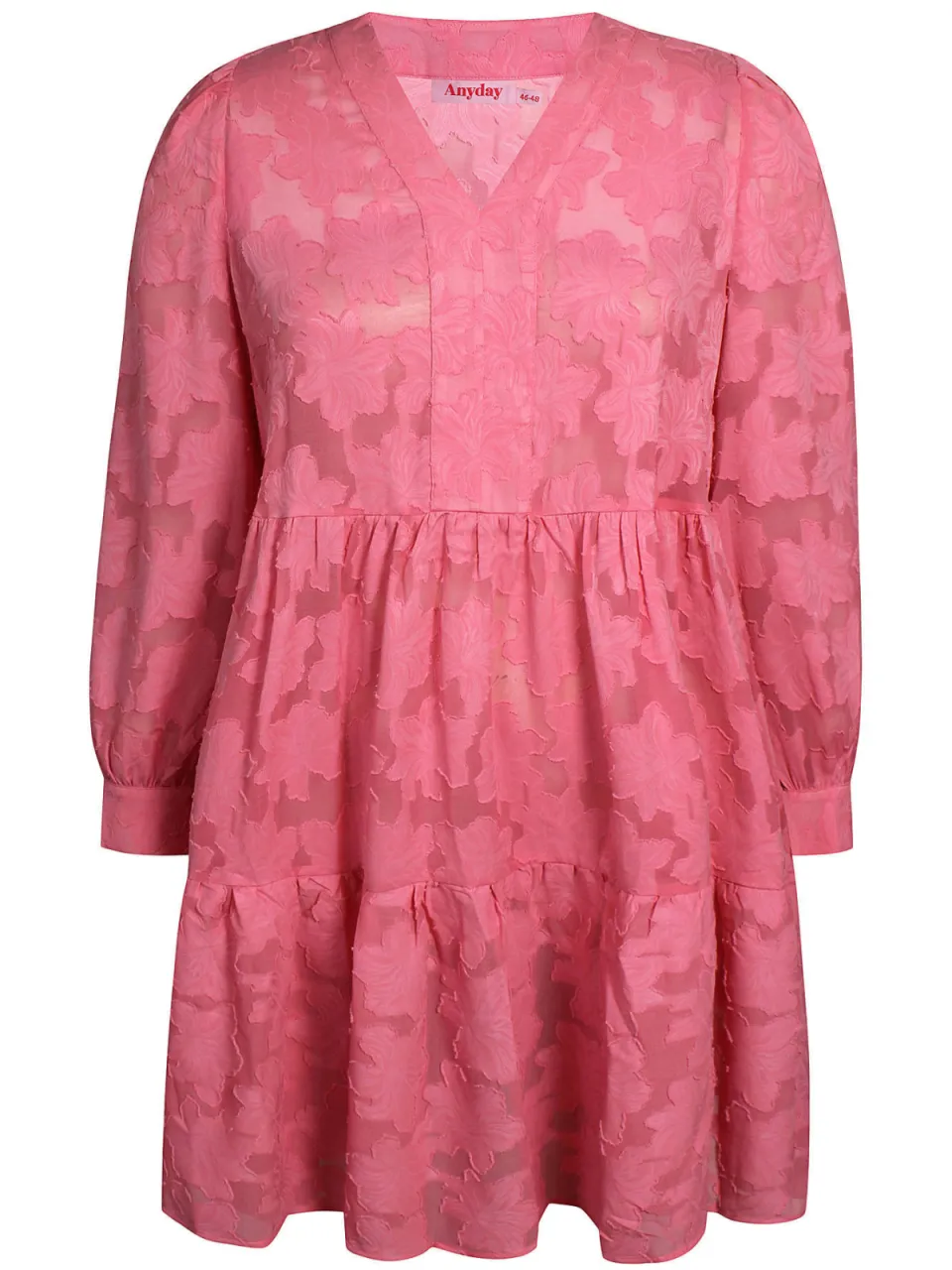 Anyday korte gebloemde jurk Plus Size - roze, foto 2
