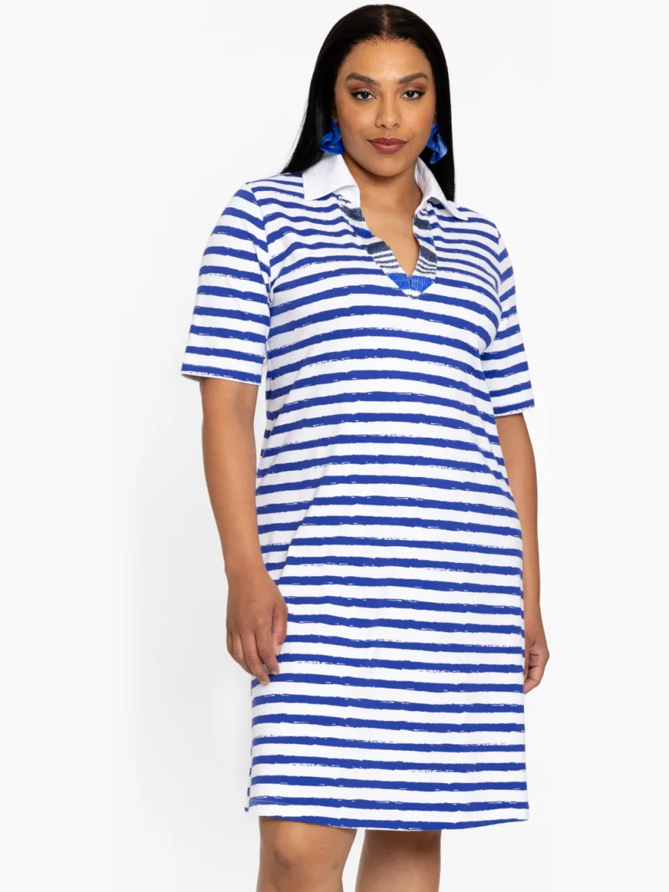 Yoek Polo-jurk RIVIERA | Blauw, foto 2