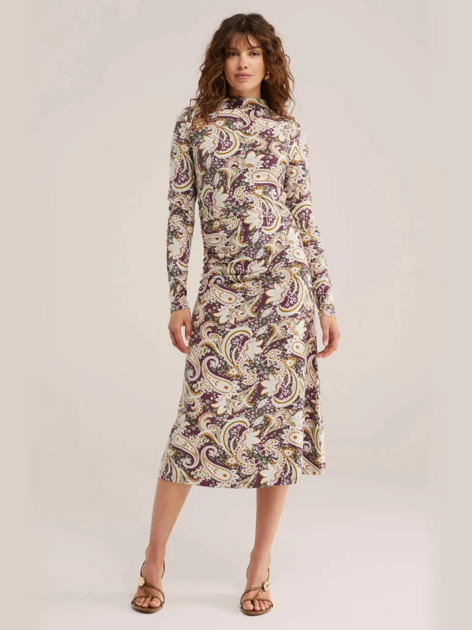 WE Fashion midi jurk - meerkleurig multi, foto 3