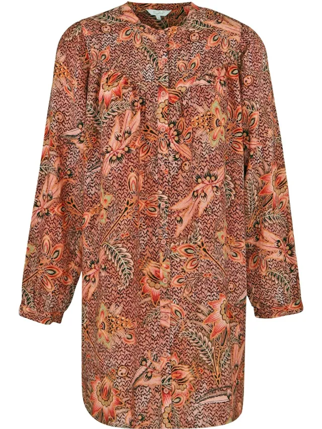 FrogBox korte blouse jurk flower Oranje