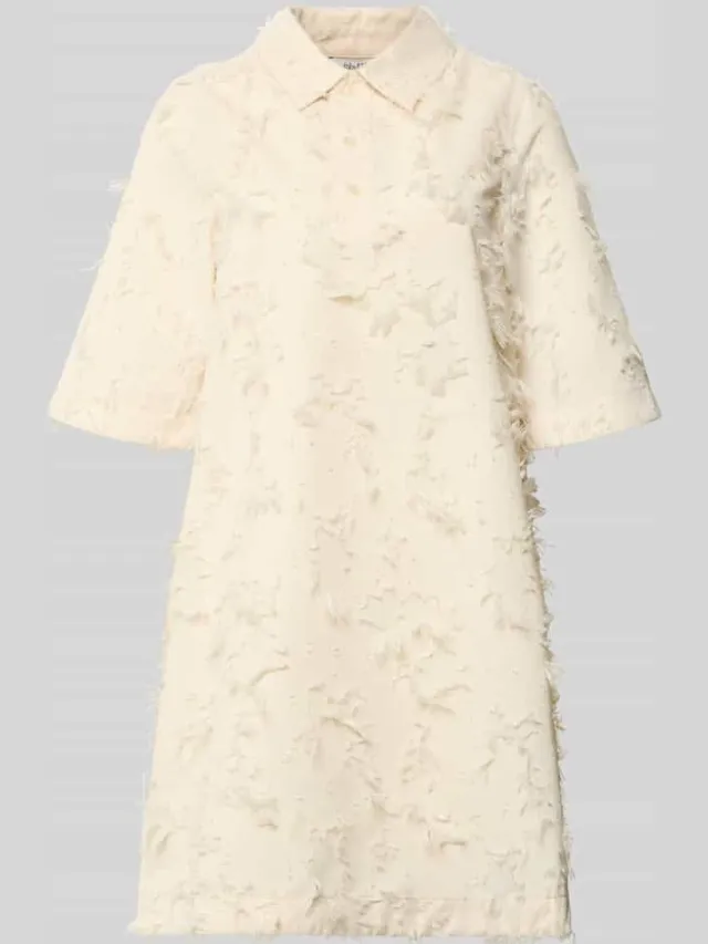 MbyM Mini-jurk met korte knoopsluiting model 'Mialle' offwhite, foto 2