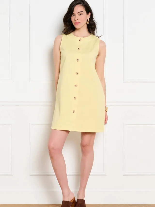LOLALIZA mini jurk - lichtgeel