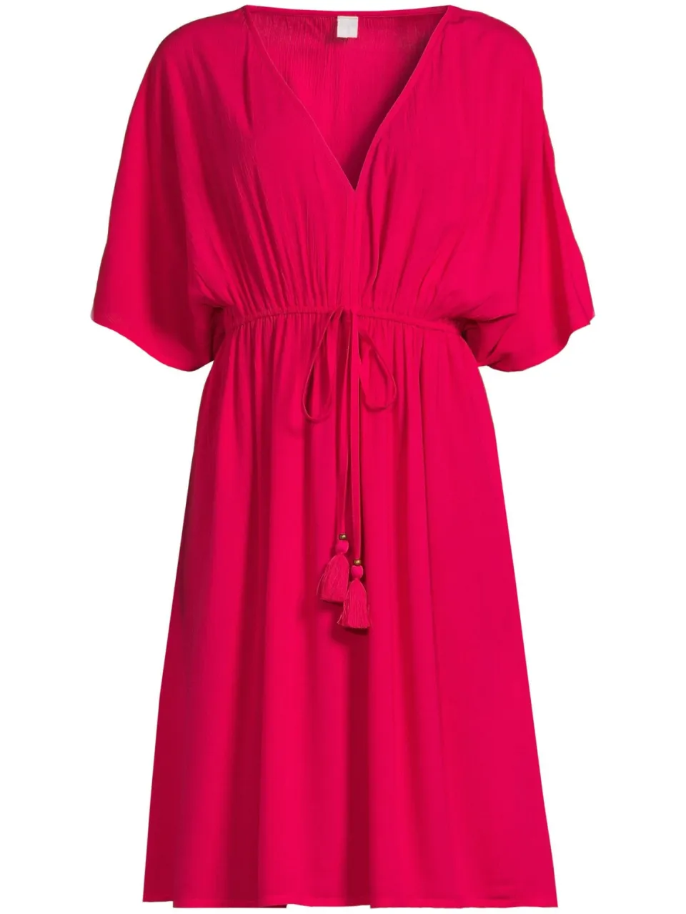 BEACHWAVE crinkle strandjurk fuchsia, foto 2