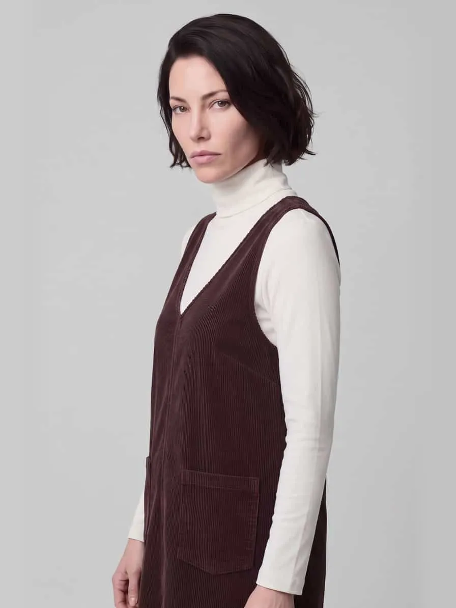 Marc O'Polo Mini-jurk van katoenmix donkerbruin, foto 4