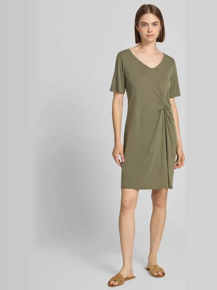 Pieces regular fit vrijetijdsjurk van viscosemix model 'ANORA' Kaki