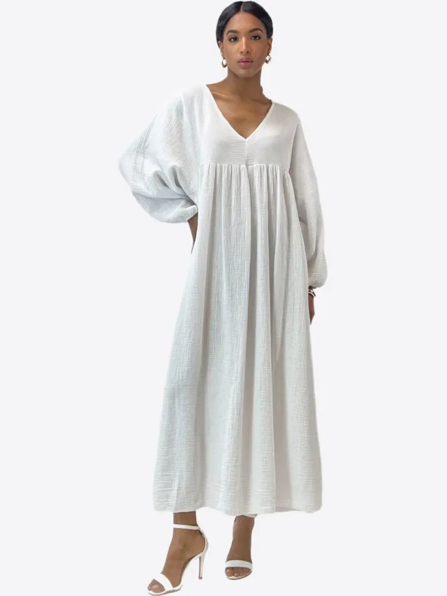 Elara Maxi Kleid Weiß