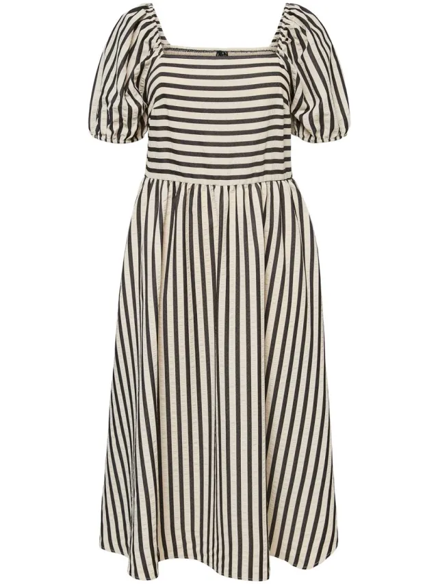 Vero Moda Curve Gesmokte jurk VMCRIN Midi-jurk Birch 1