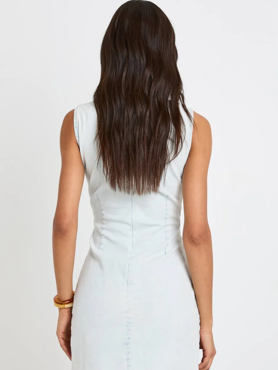 boohoo Dames Lange Basic Denim Shift Jurk, foto 2