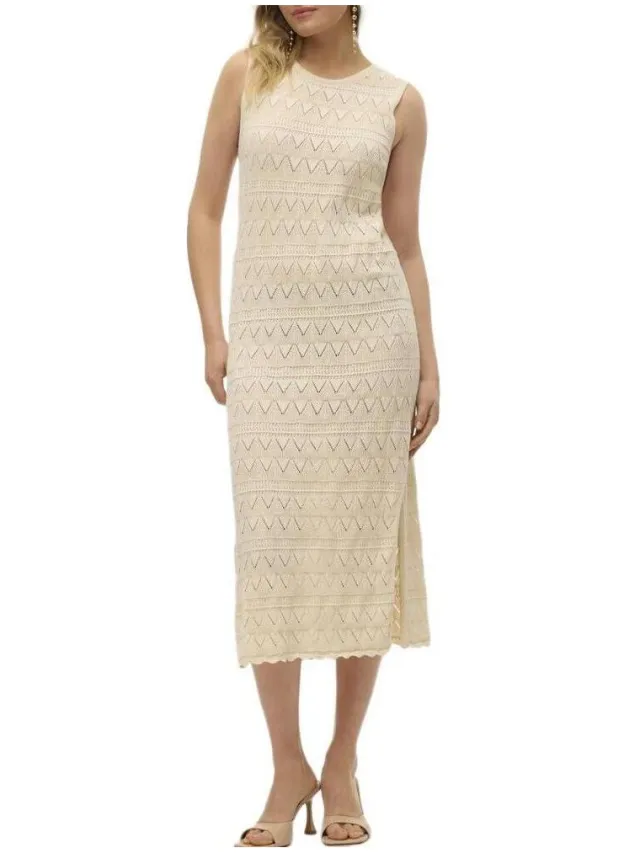 Vero Moda Midi-jurken Vero Moda Bali Beige