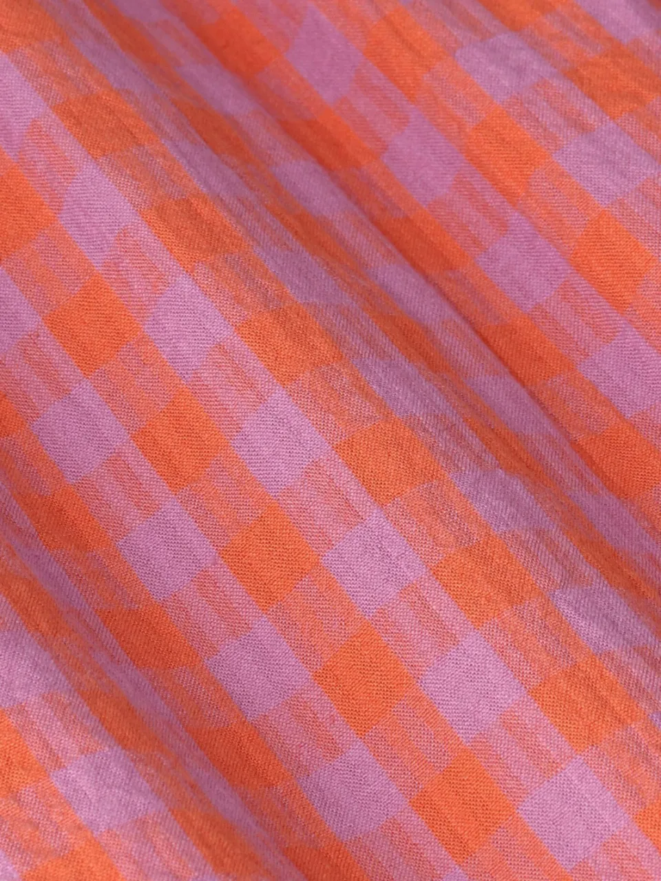 Sissy-Boy geruite maxi jurk donker oranje, foto 4