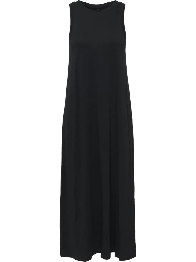 Only ONLMAY LIFE S/L LONG DRESS JRS NOOS - Dames - Maxi jurken Black