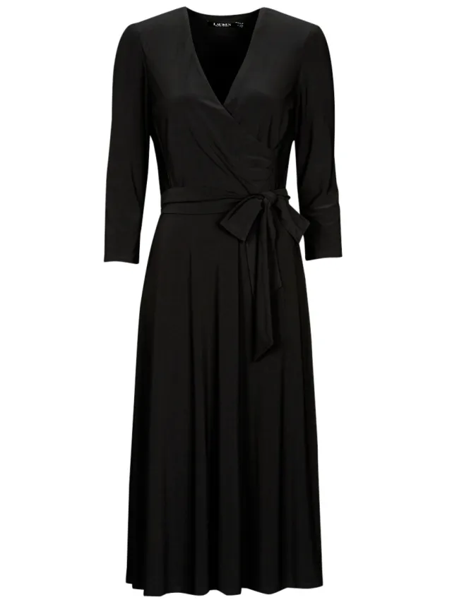 Lauren Ralph Lauren Lange Jurk Lauren Ralph Lauren CARLYNA 3/4 SLEEVE Zwart