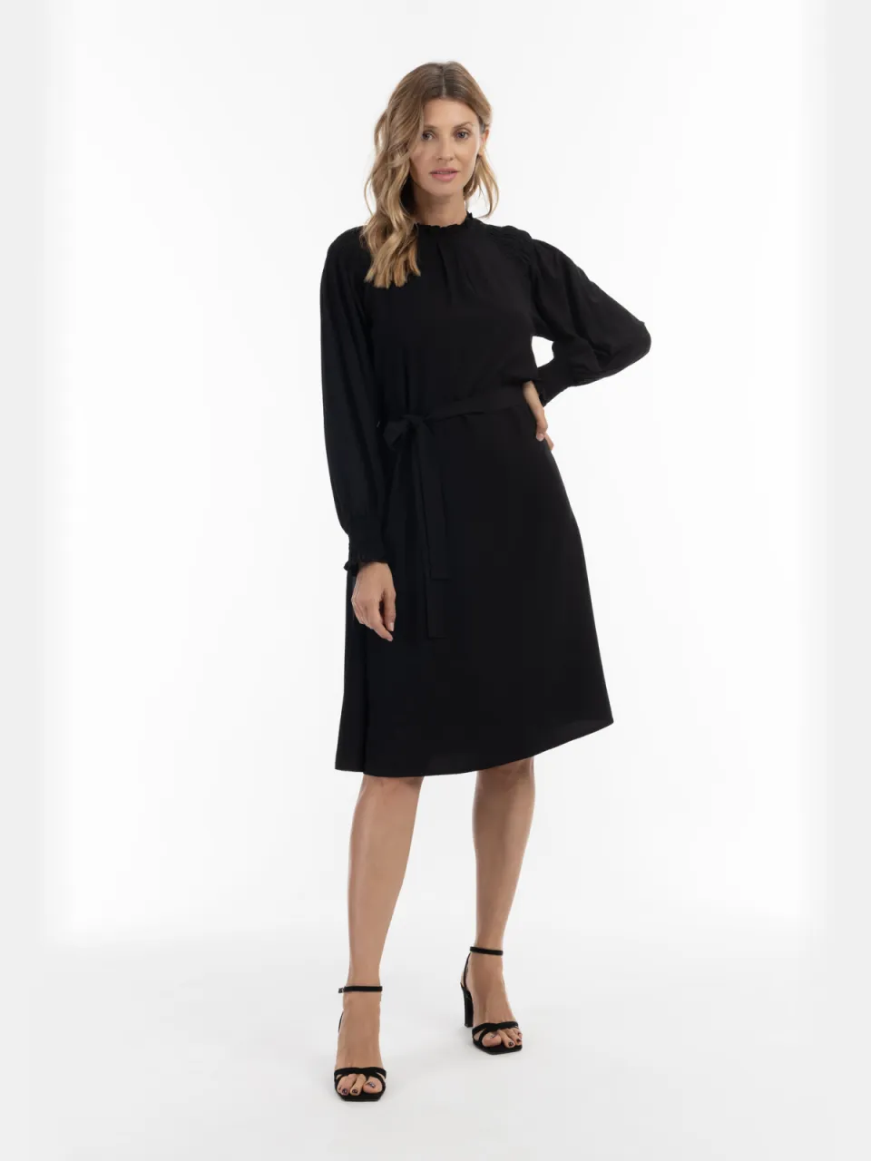 Usha midi-jurk nowles Dames zwart