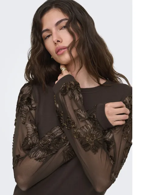 Jacqueline De Yong Jdy fairview life sweatjurk bruin, foto 2