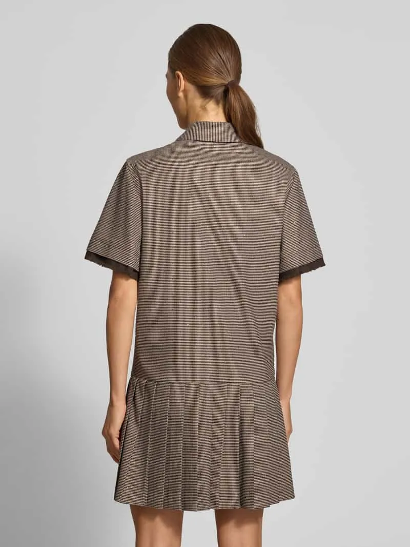 Liu Jo Mini-jurk met knoopsluiting model 'ABITO TINTO FILO' lichtbruin, foto 3