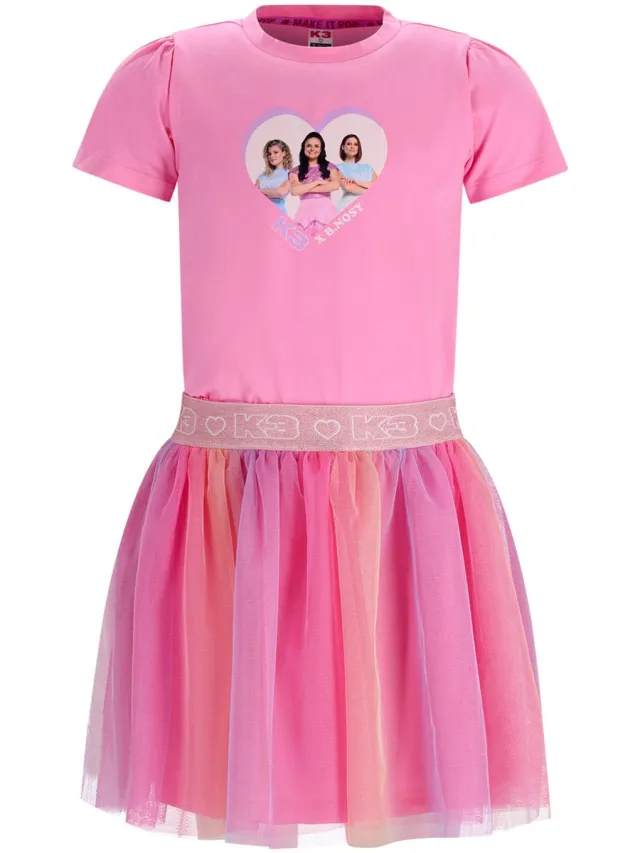 B.Nosy K3 Jurk roze Y604-5827-164 Sachet Pink