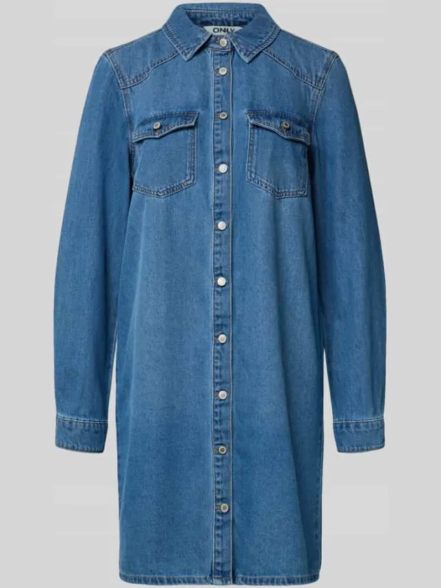 Only Oversized jeansjurk van katoenmix, model 'LISA' jeansblauw, foto 2