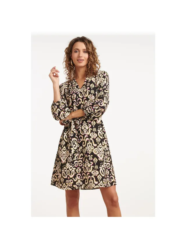 Smashed Lemon 35168, jurken Zwart
