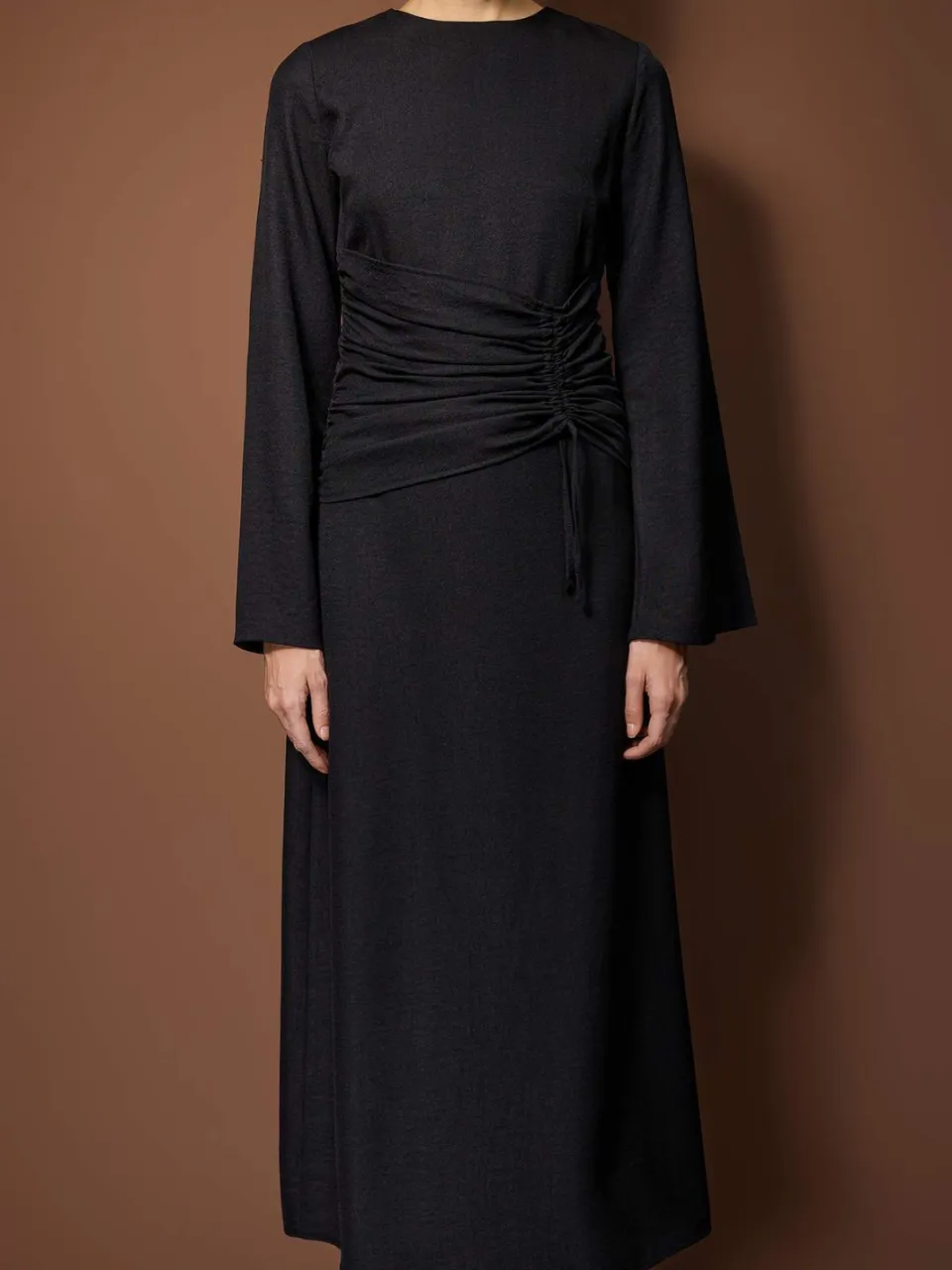 Turkishsouq Damesjurk, rechte maxi-jurk, lange casual/dagelijkse skaterjurk met hijab zwart, foto 2