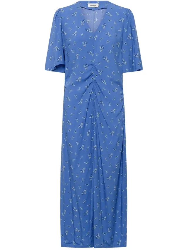 SOAKED IN LUXURY Lange damesjurk Soaked in Luxury SLArjana regetta ditsy print