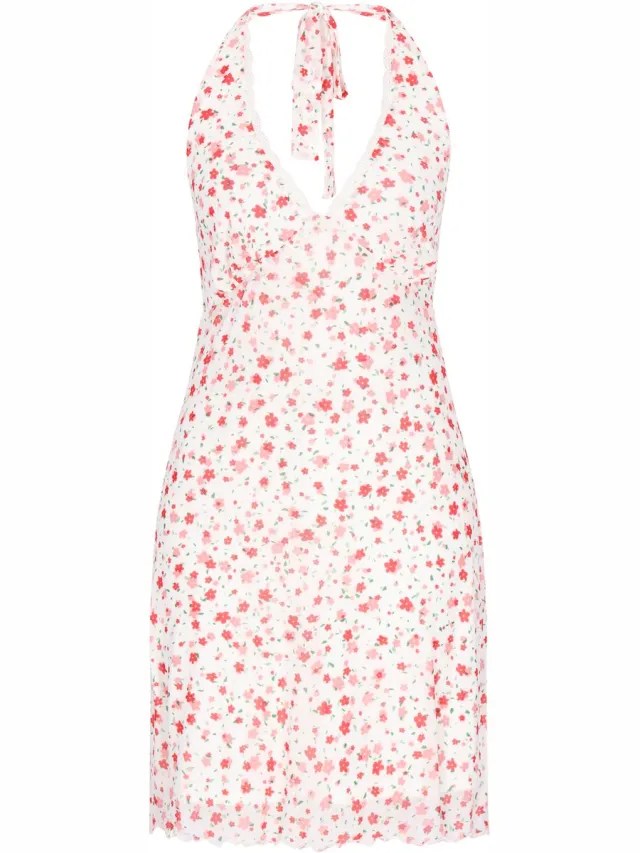 MyMo jurk red offwhite