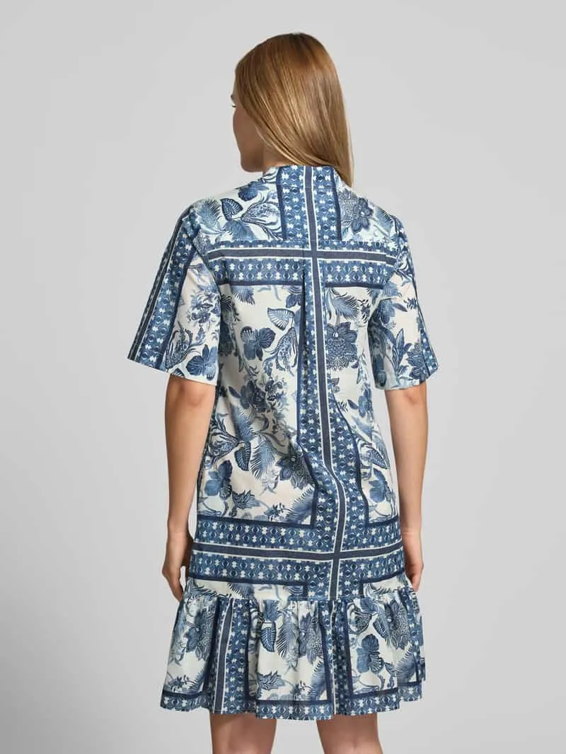Christian Berg Woman Knie-lange tuniekjurk met 1/2-mouwen blauw, foto 3