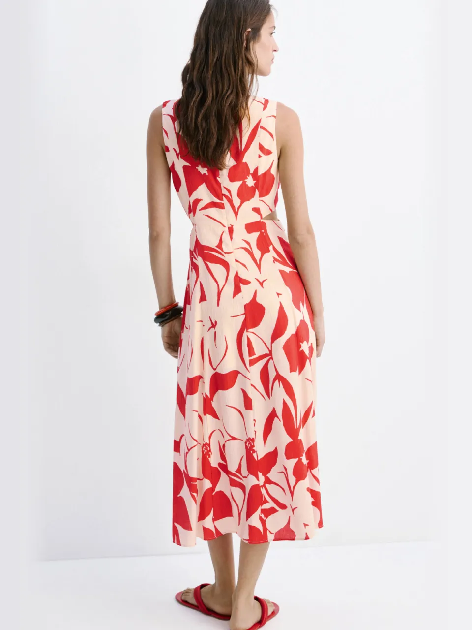 Mango gebloemde maxi jurk - rood, foto 3