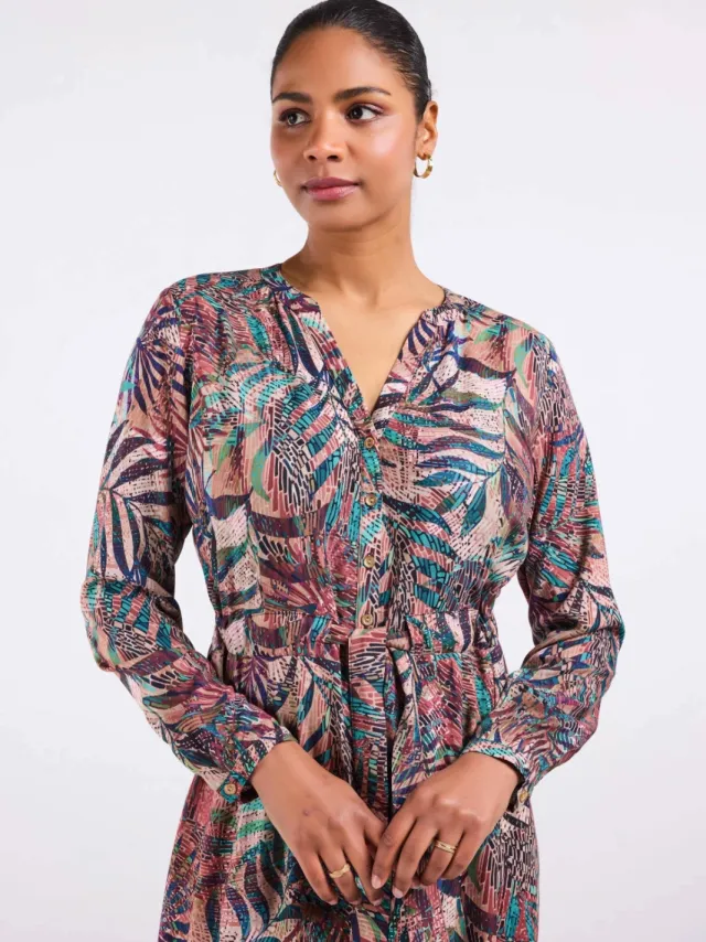 Didi maxi jurk met ceintuur en print - meerkleurig multi, foto 5