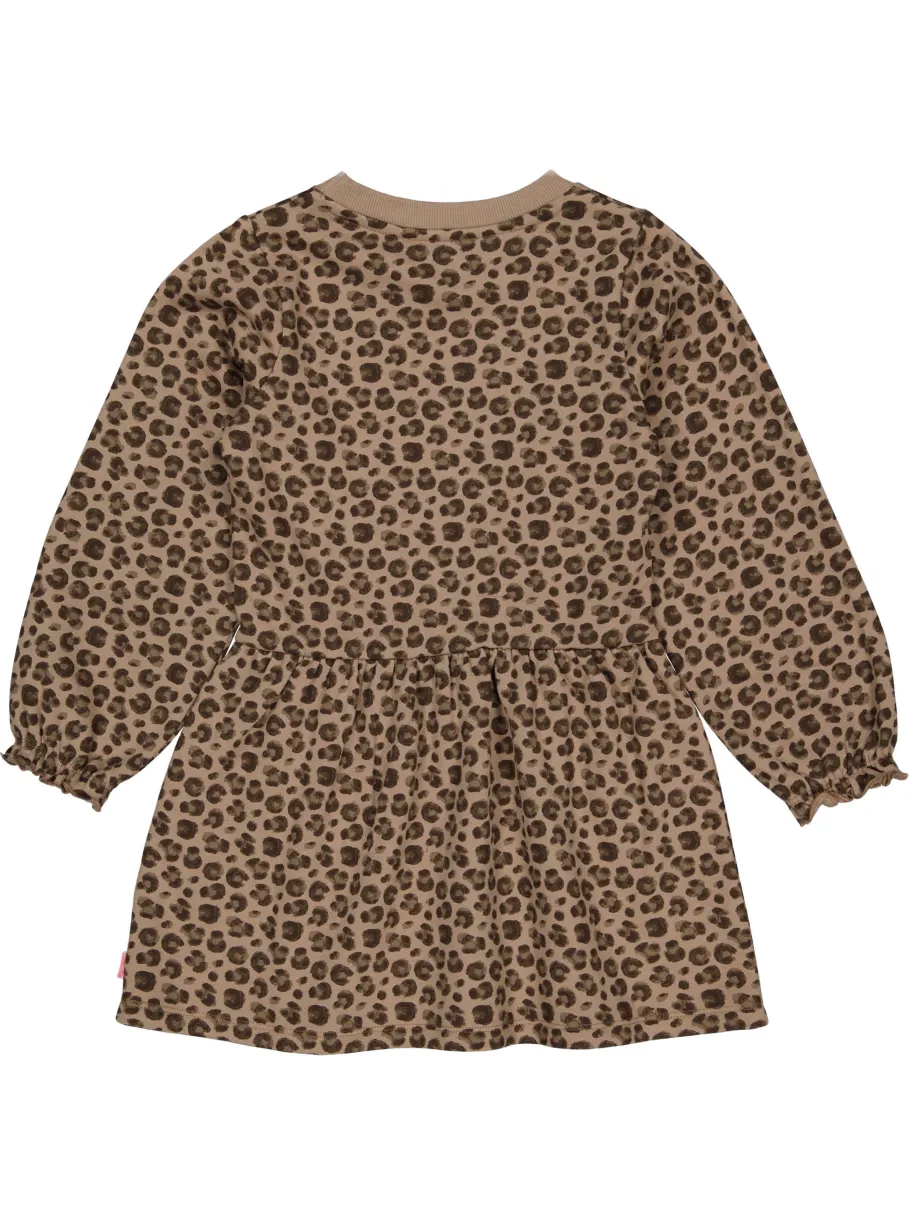 QPI sweatjurk met panterprint bruin, foto 3