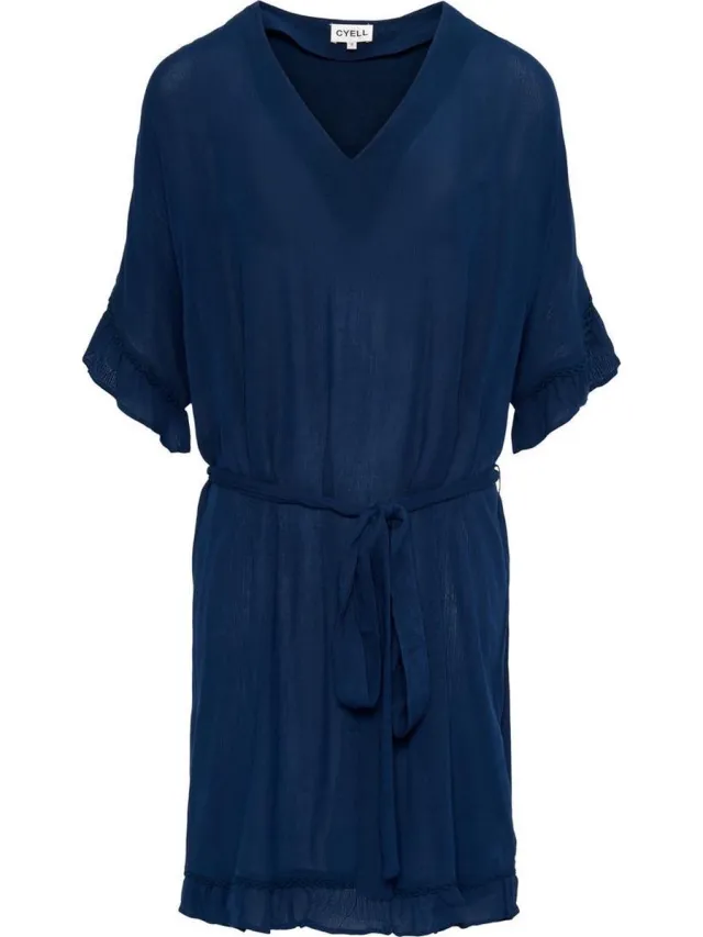 Cyell Solid Wavy Tuniek Dames Blauw