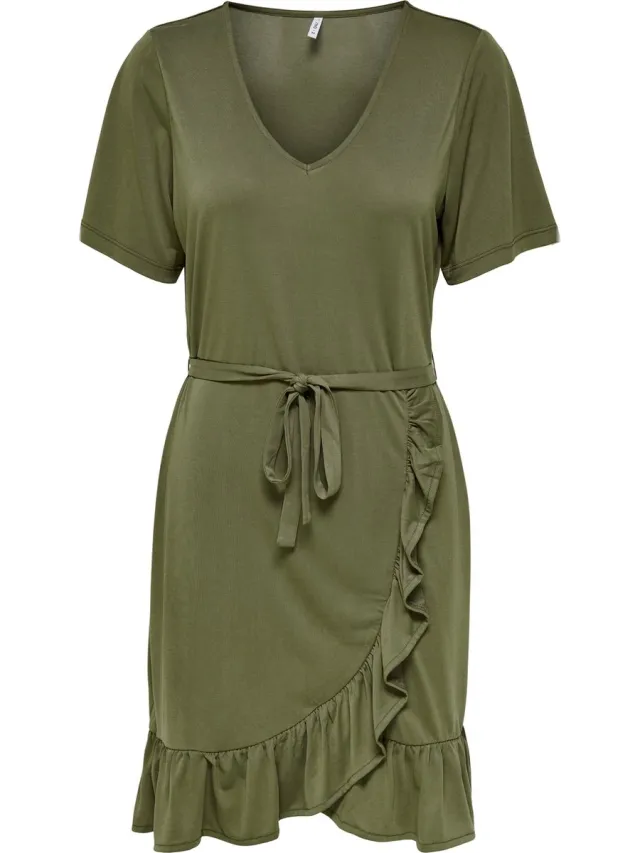 Only ONLFREE LIFE S/S V-NECK WRAPDRESS CS JRS Mermaid