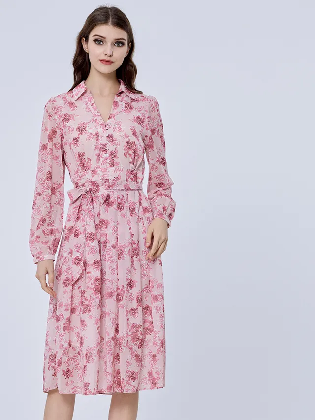 S&J Weekends Bloemenprint shirt-jurk Roze