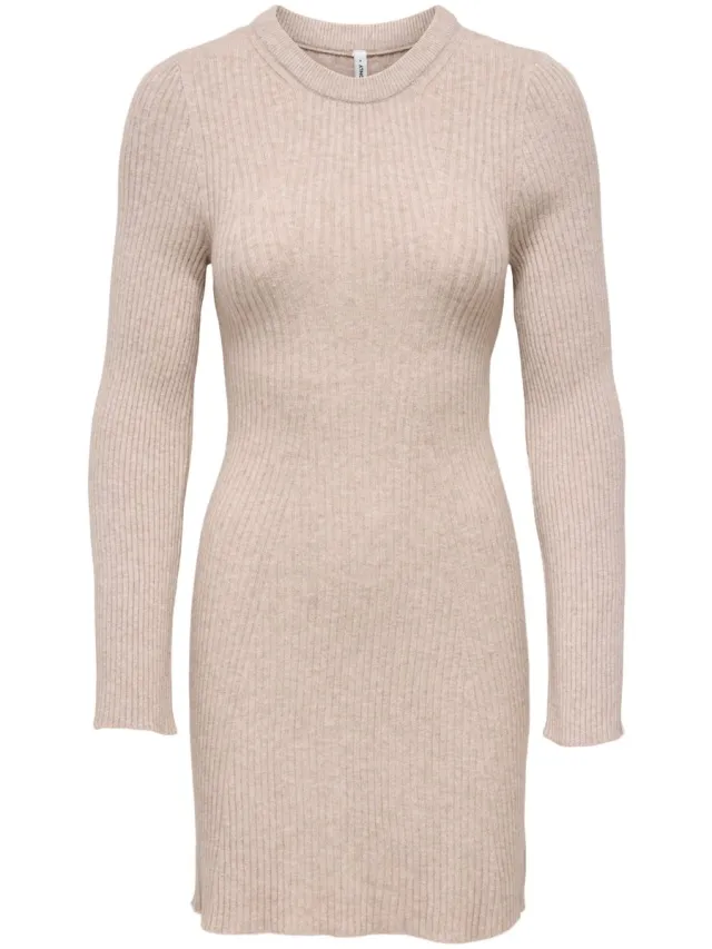 Only Gebreide jurk ONLMONICA Korte jurk Mocha Meringue