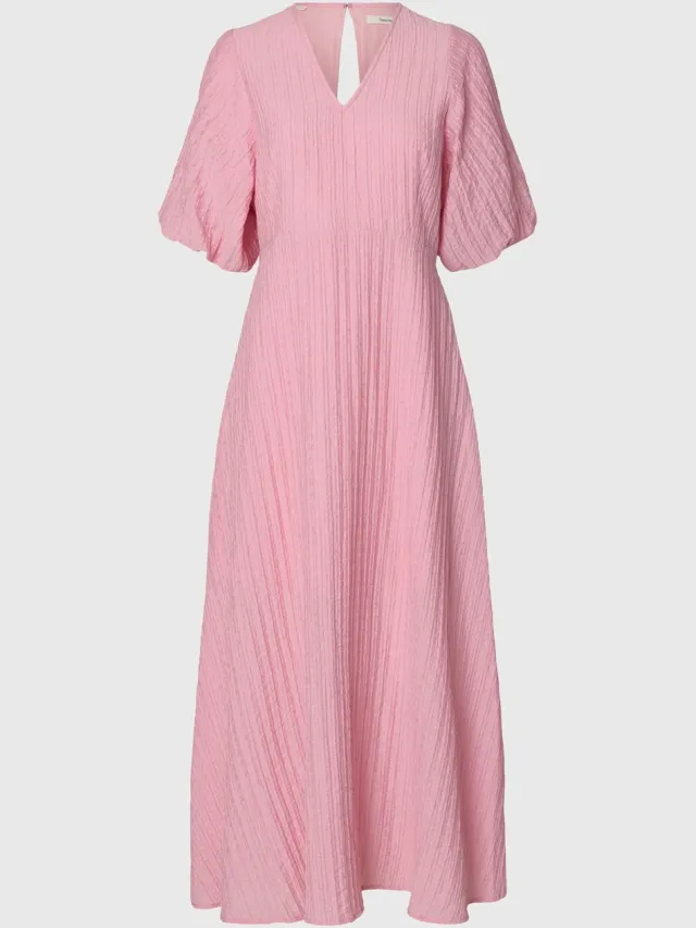 Selected Maxi jurk Ballonmouwen Bleached Mauve