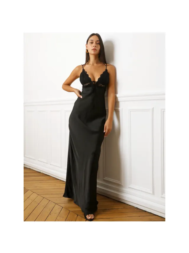 La Modeuse Lange Jurk La Modeuse 80385_P191463 Zwart