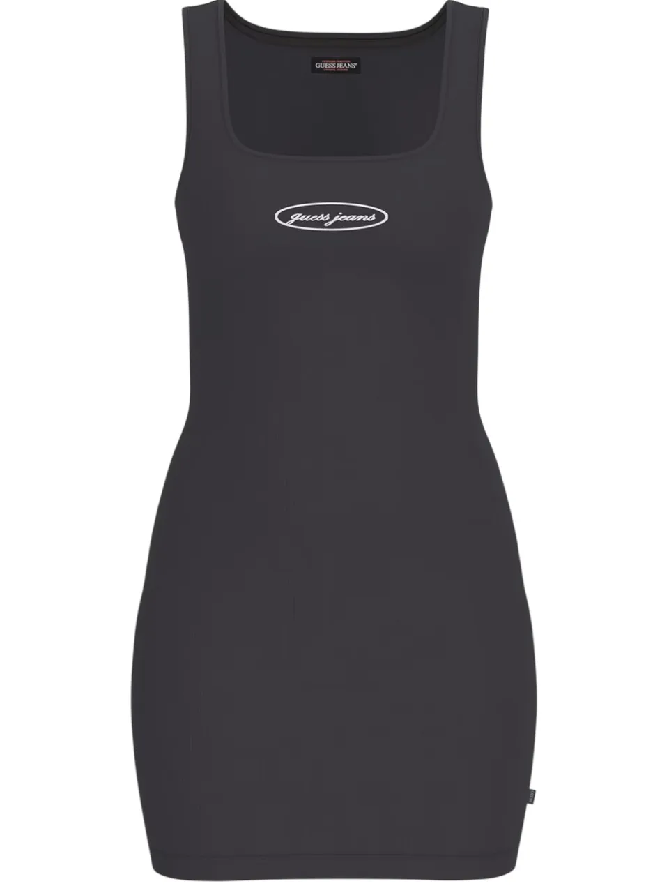 Guess Slanke mini-jurk met vierkante halslijn voor dames (Jet Zwart), foto 2