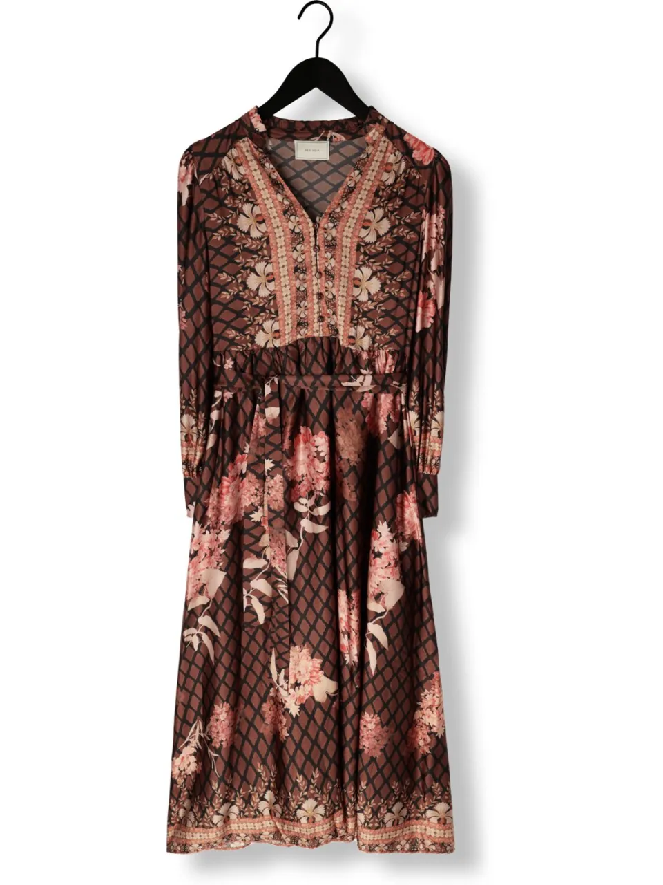 NEO NOIR Dames Jurken Nova Botanical Border Dress - Bruin, foto 2