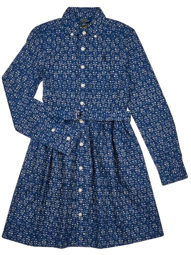 Polo Ralph Lauren Korte Jurk Polo Ralph Lauren LOUELLA DRSS-DRESSES-DAY DRESS Marine