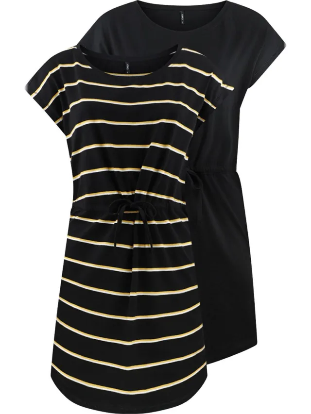 Only ONLMAY LIFE S/S DRESS 2 PACK NEW JRS - Meisjes - Mini jurken Black