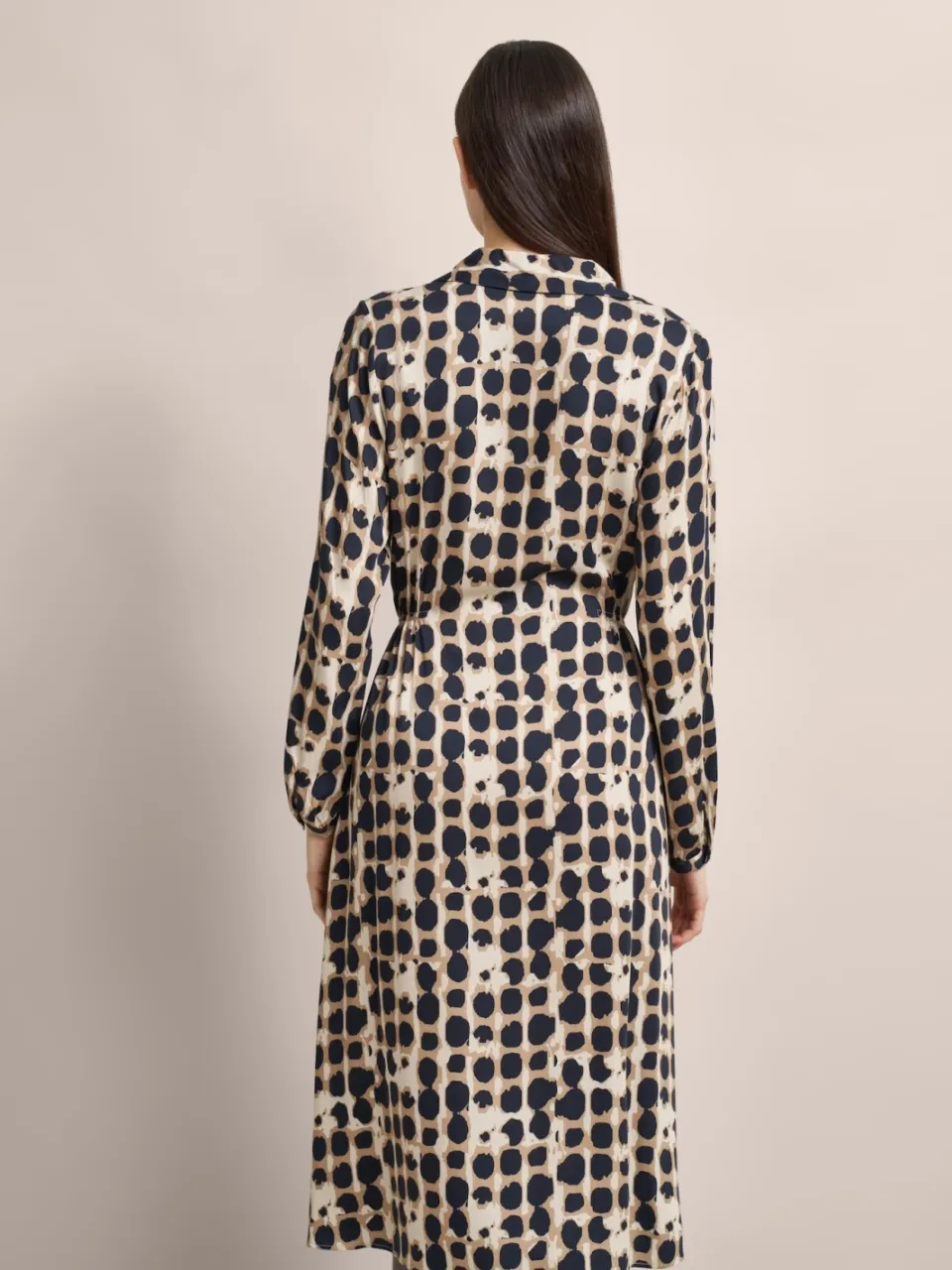 Bugatti Damen Blousejurk met licht gerimpelde taille zwart, foto 2