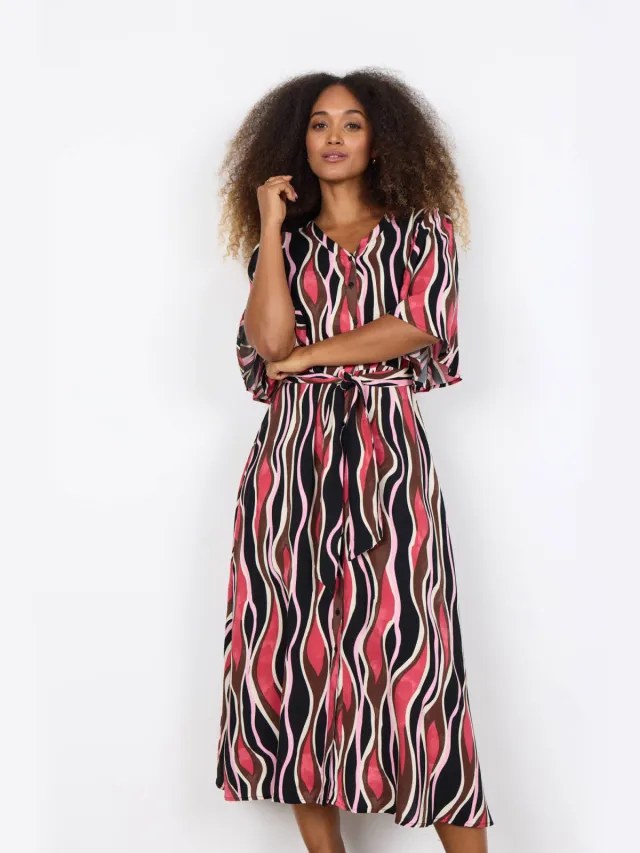 Soyaconcept midi jurk multi