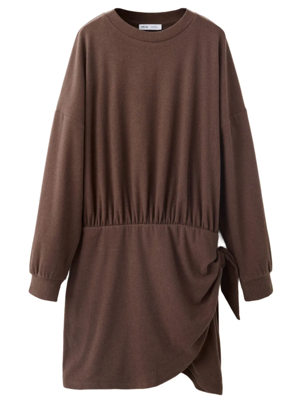 Mango Kids korte sweatjurk bruin, foto 2