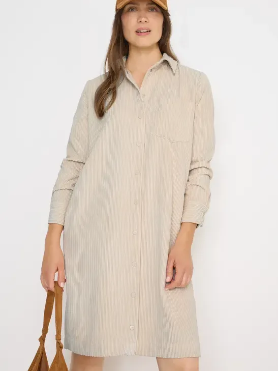 cecil Corduroy jurk Beige