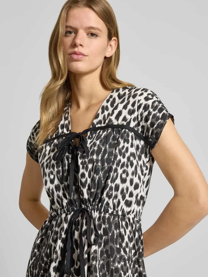 OH APRIL Mini-jurk met V-hals Model 'Liv' antraciet gemêleerd, foto 4
