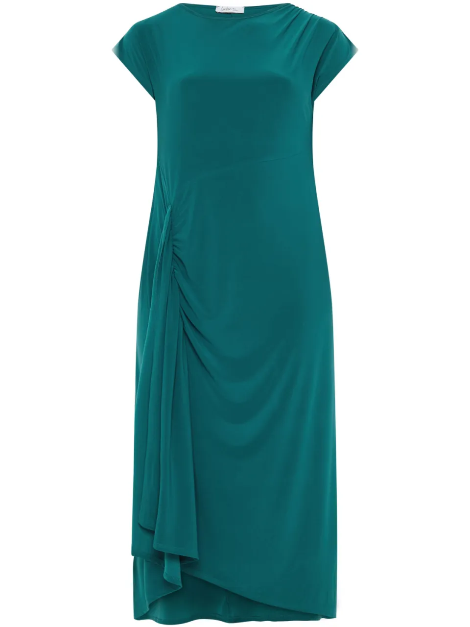 Yours London Blauwe Jurk Met Geplooide Details, foto 4