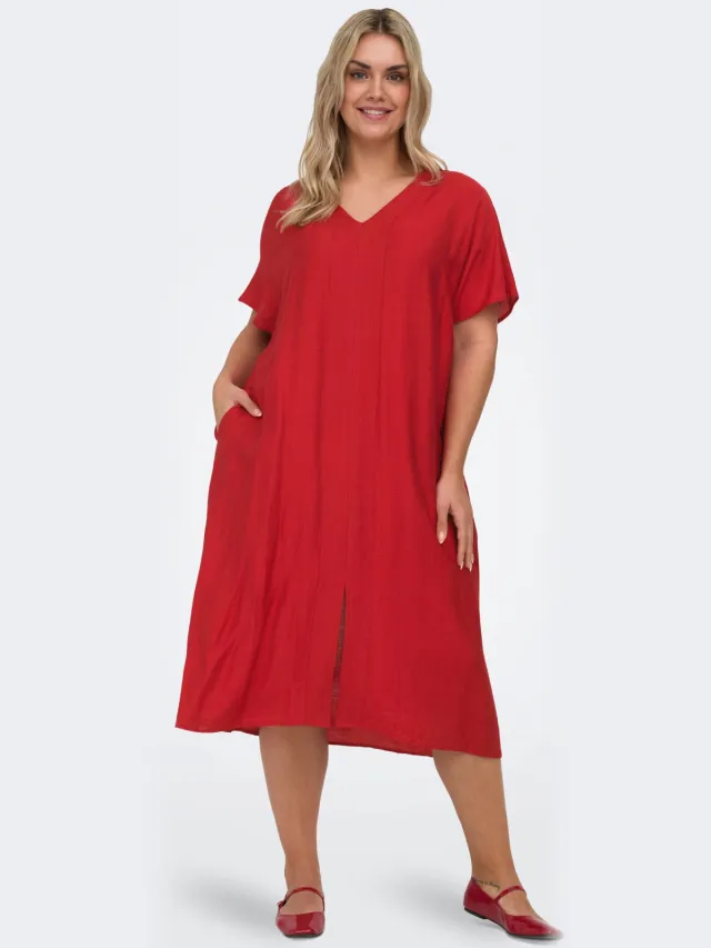 Only Carmakoma mini jurk rood