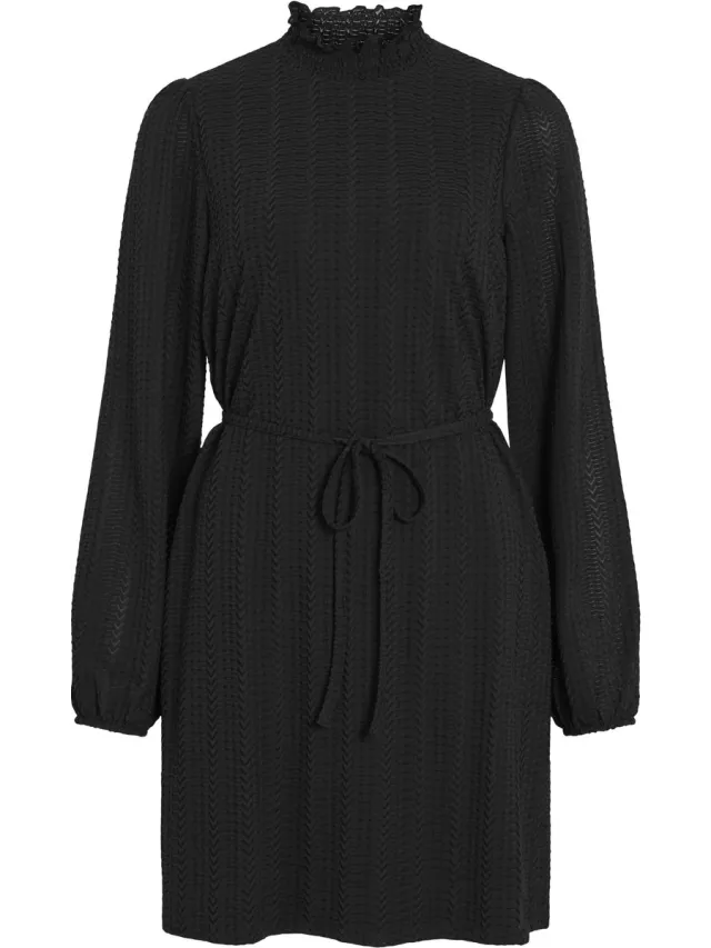 Vila VILYRI L/S SMOCK DRESS - NOOS - Dames - Mini jurken Black Beauty