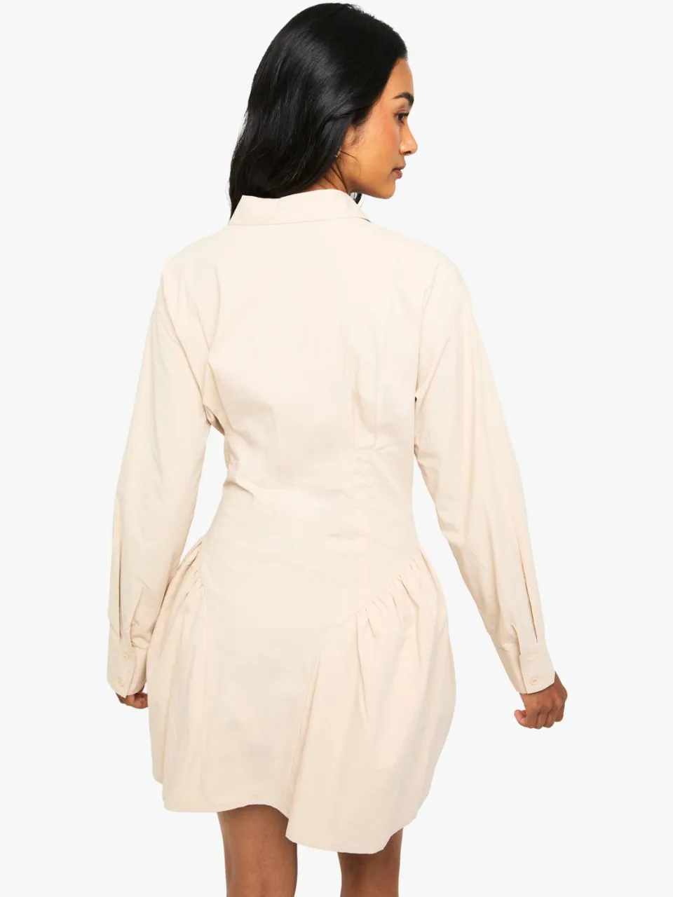 boohoo Dames Popline Shirtjurk met Volumineuze Zoom steen, foto 3