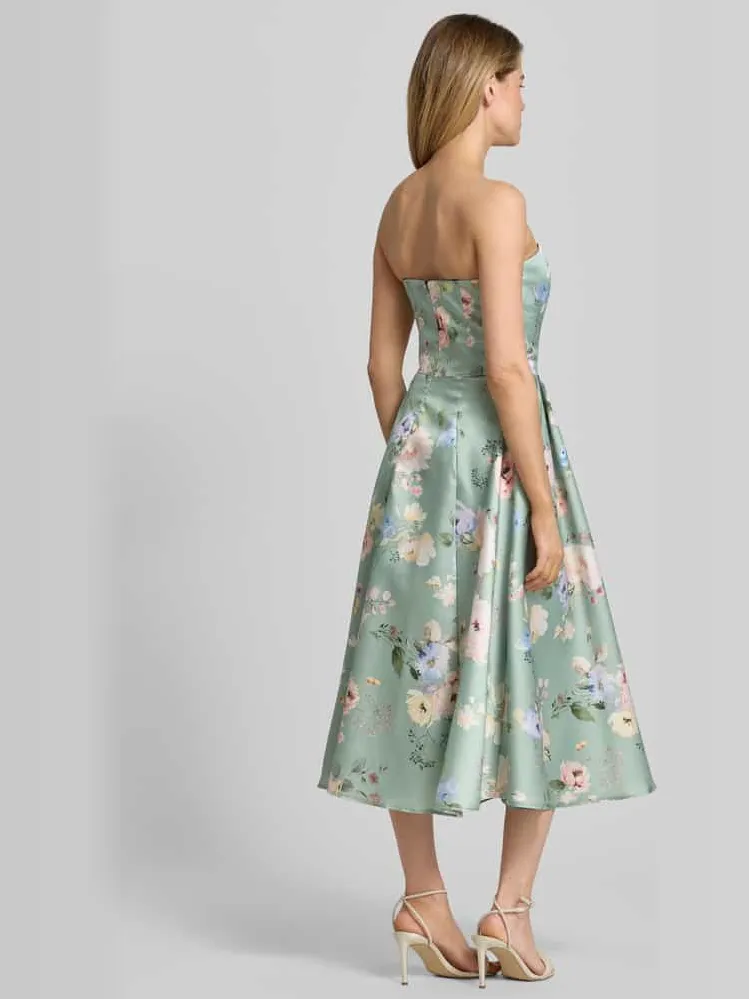 Swing Cocktailjurk in off-shoulder-look lichtgroen, foto 4